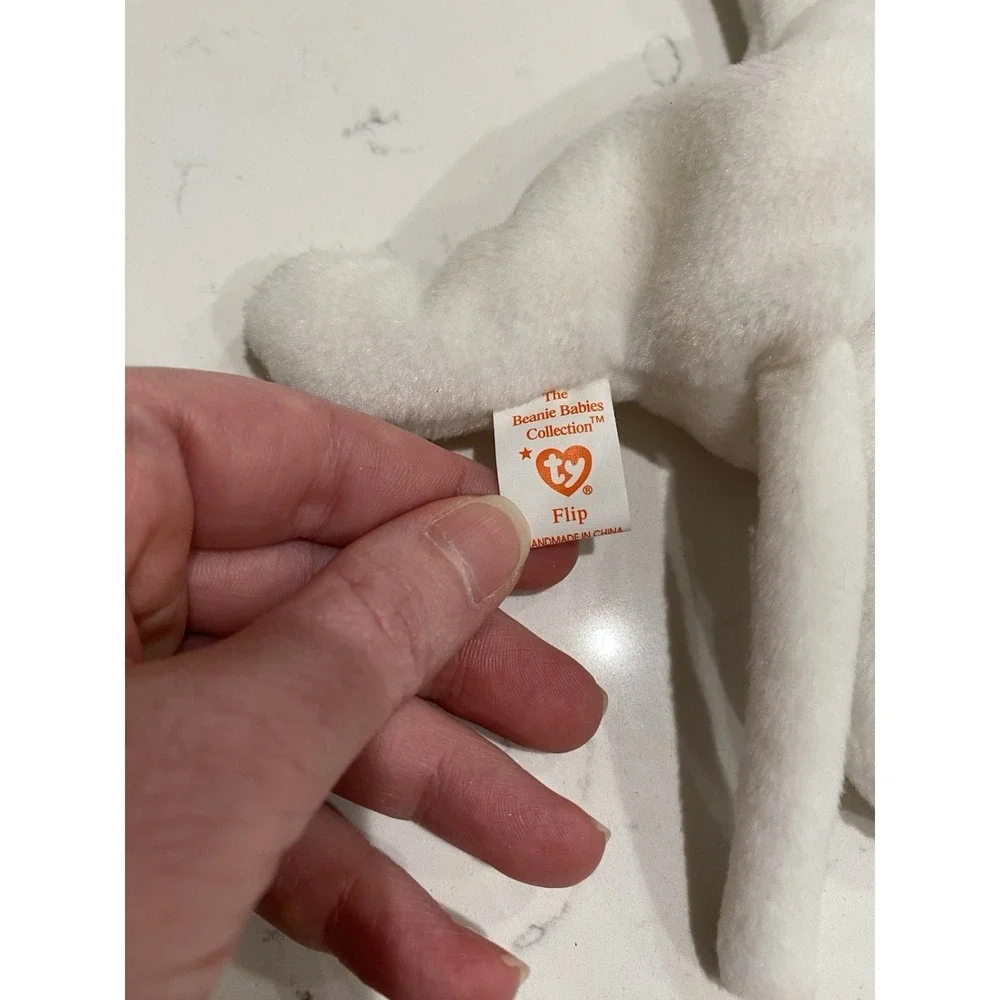 RARE Ty Beanie Baby Flip the Cat 1993/1995 TAG ERRORS Retired Vintage PVC Pellet